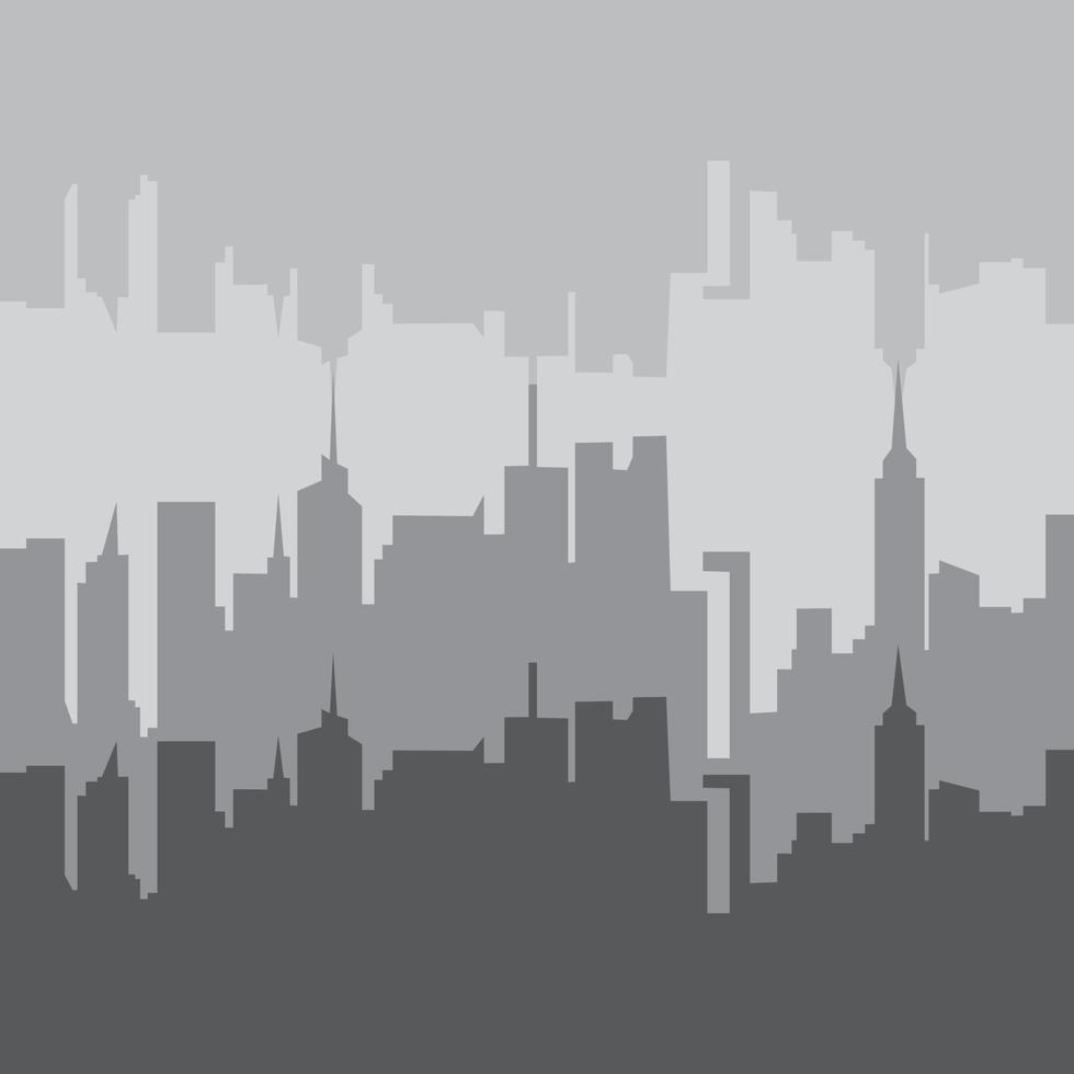Skyline-Hintergrund-Vektorillustration der Stadt vektor