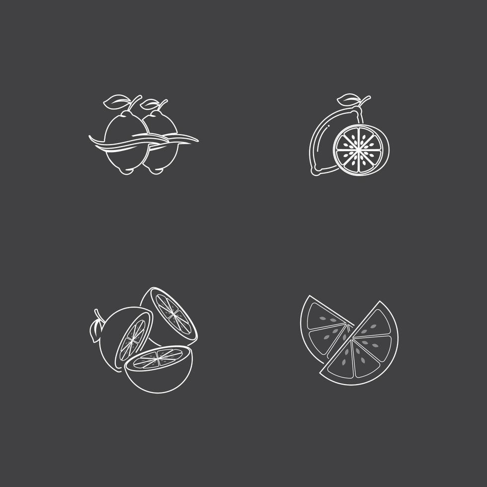 frische zitrone symbol vektor illustration design