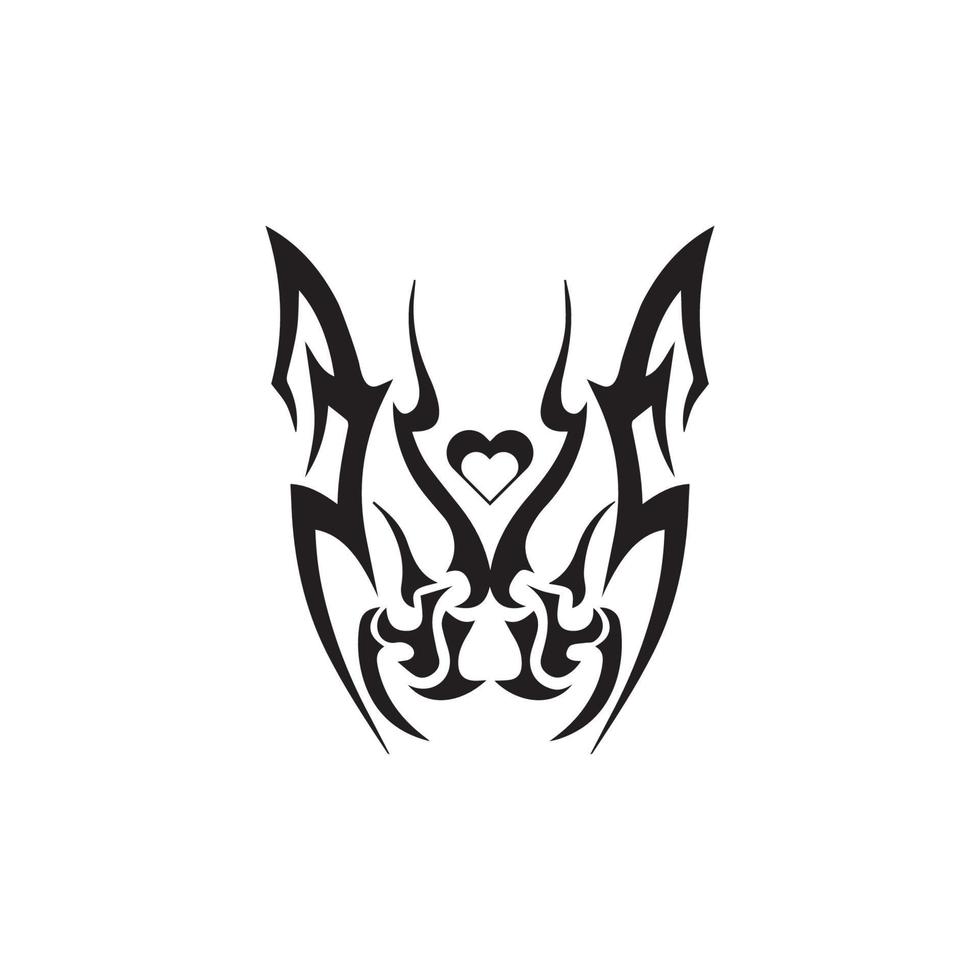 tribal tatuering ikon vektor illustration design