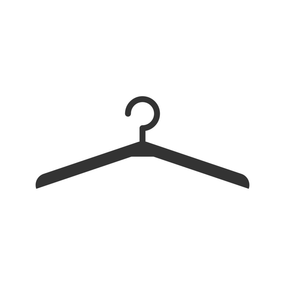 Kleiderbügel Symbol Vektor Zeichen Illustration trendiges Design. auf leerem Hintergrund