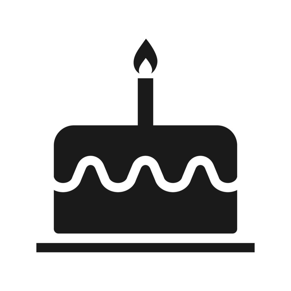 födelsedagstårta ikon vektor symbol mall logotyp design färg redigerbar