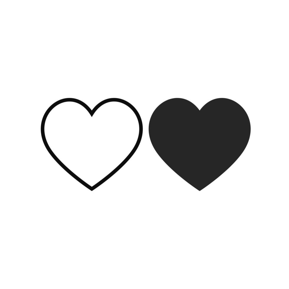 romantisk hjärta ikon vektor platt design i trendig stil för bröllopsfest