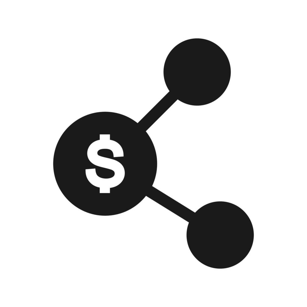 Senden Sie Geldüberweisungssymbol im flachen Stil im trendigen Design. Farbe editierbar vektor