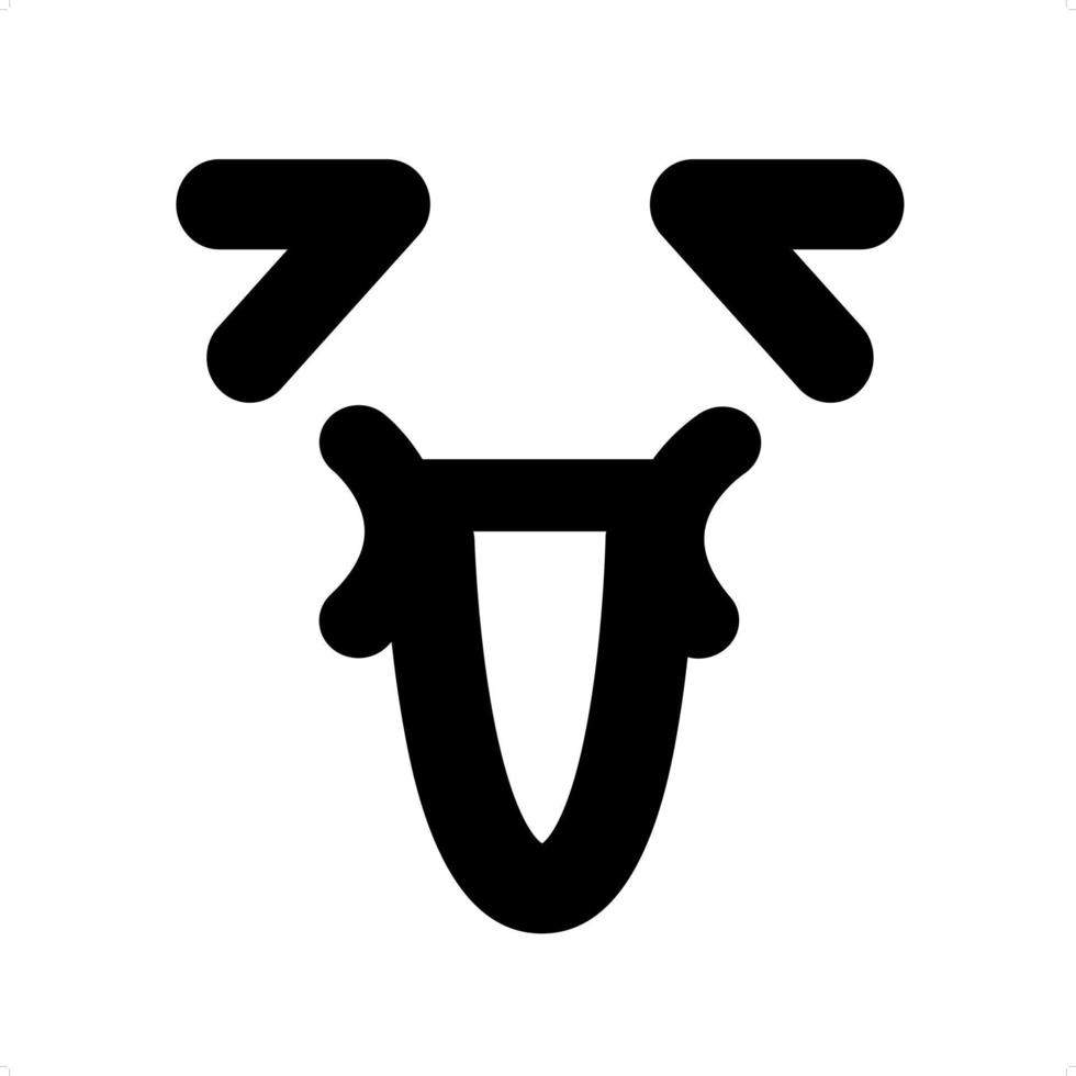 einfaches lachendes Gesichtssymbol vektor