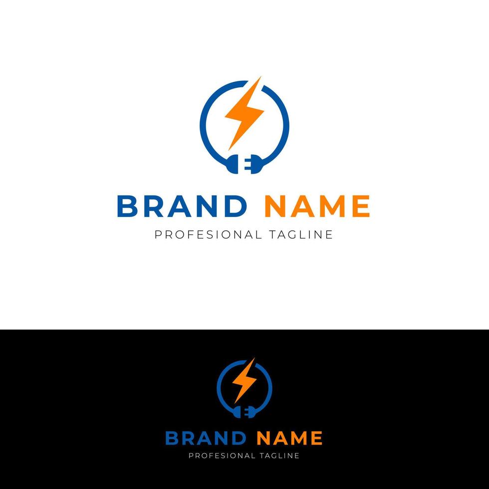 modern logotyp elektrisk företagskoncept vektor