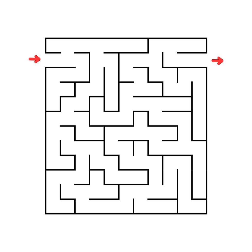 abstraktes Labyrinth. Lernspiel für Kinder. Puzzle für Kinder. Labyrinth Rätsel. den richtigen Weg finden. Vektor-Illustration. vektor