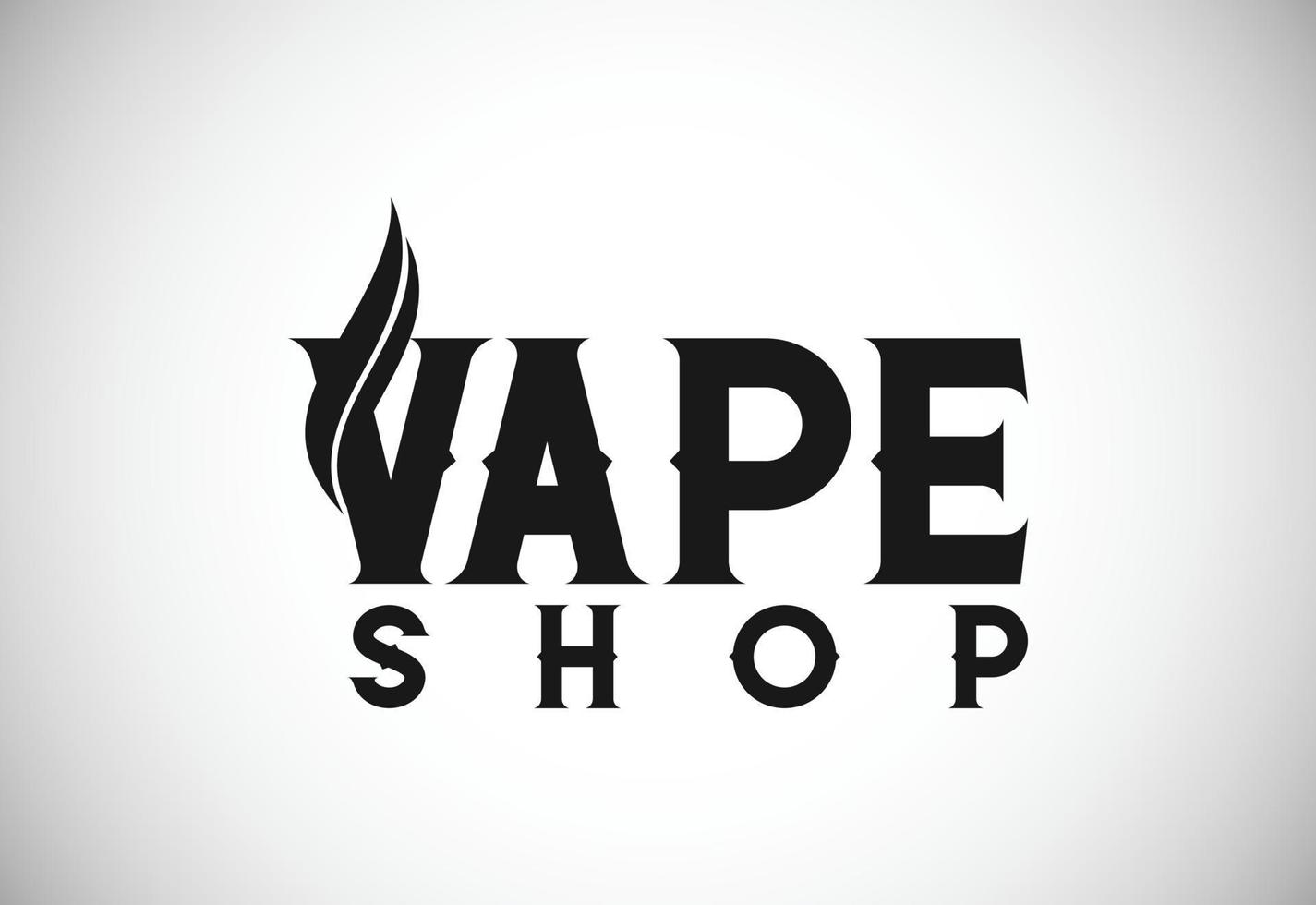 vape, e-cigarett logotyp designmall. vape shop elektronisk vaporizer logotyp vektorillustration. vektor
