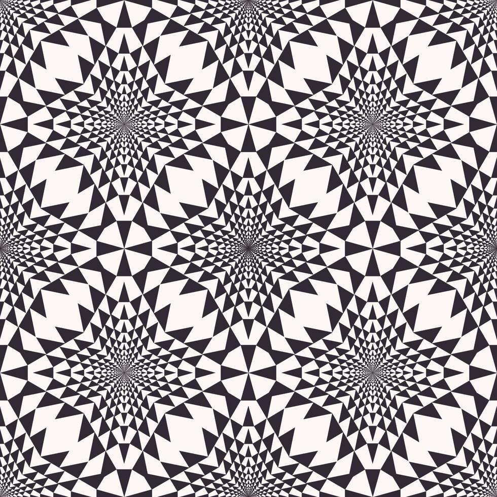 kleines Dreieck Mosaikmuster Schwarz-Weiß-Farbe nahtloser Hintergrund. Illusionskunstdesign. Verwendung für Stoffe, Textilien, Innendekorationselemente. Verpackung. vektor