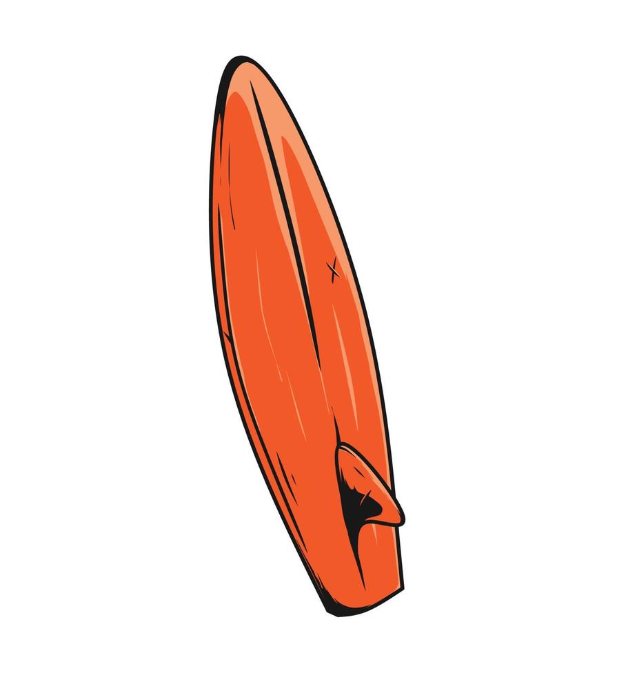 illustration av surfbräda, vintage stil vektor