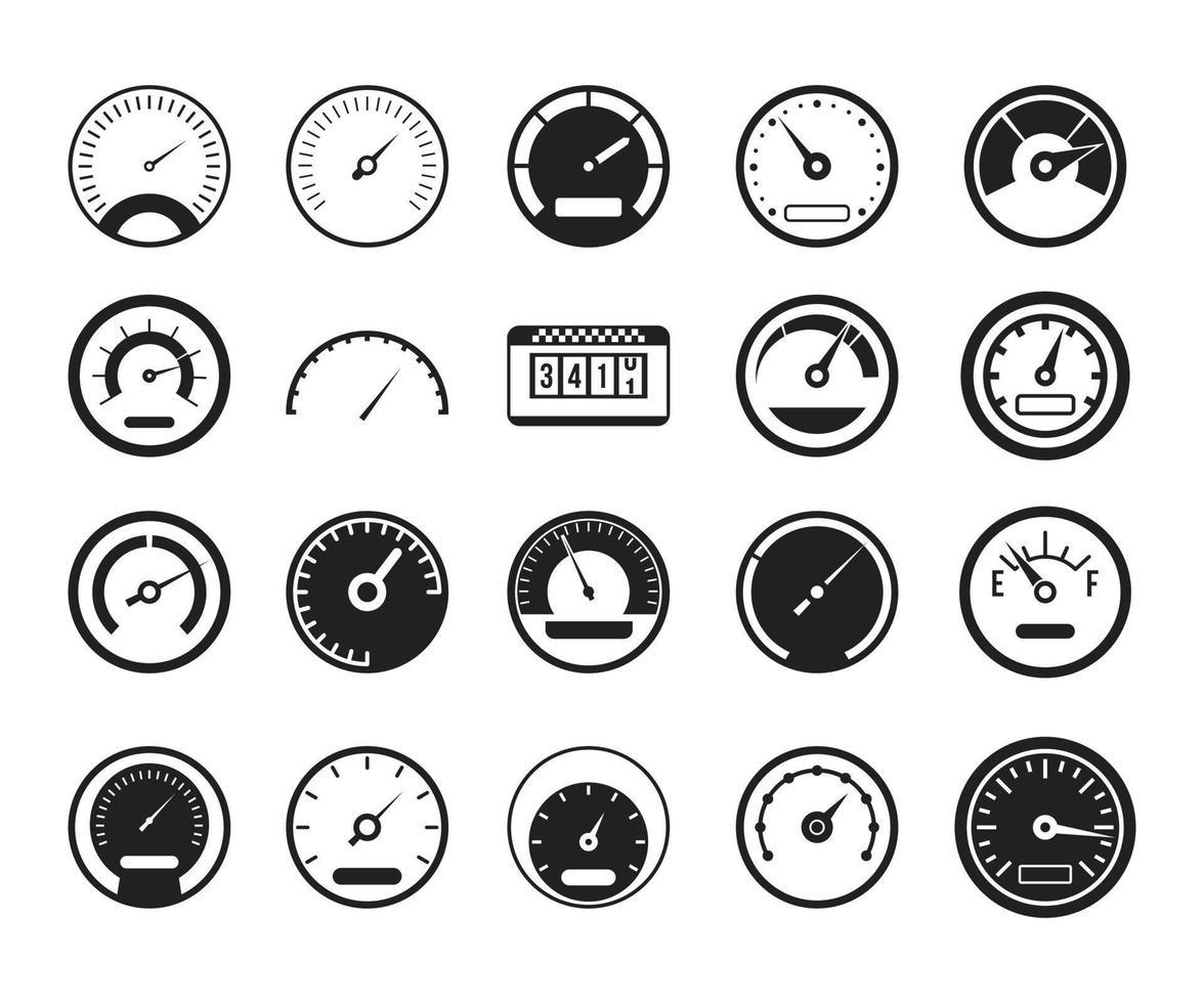 Dashboard-Icon-Set, einfacher Stil vektor