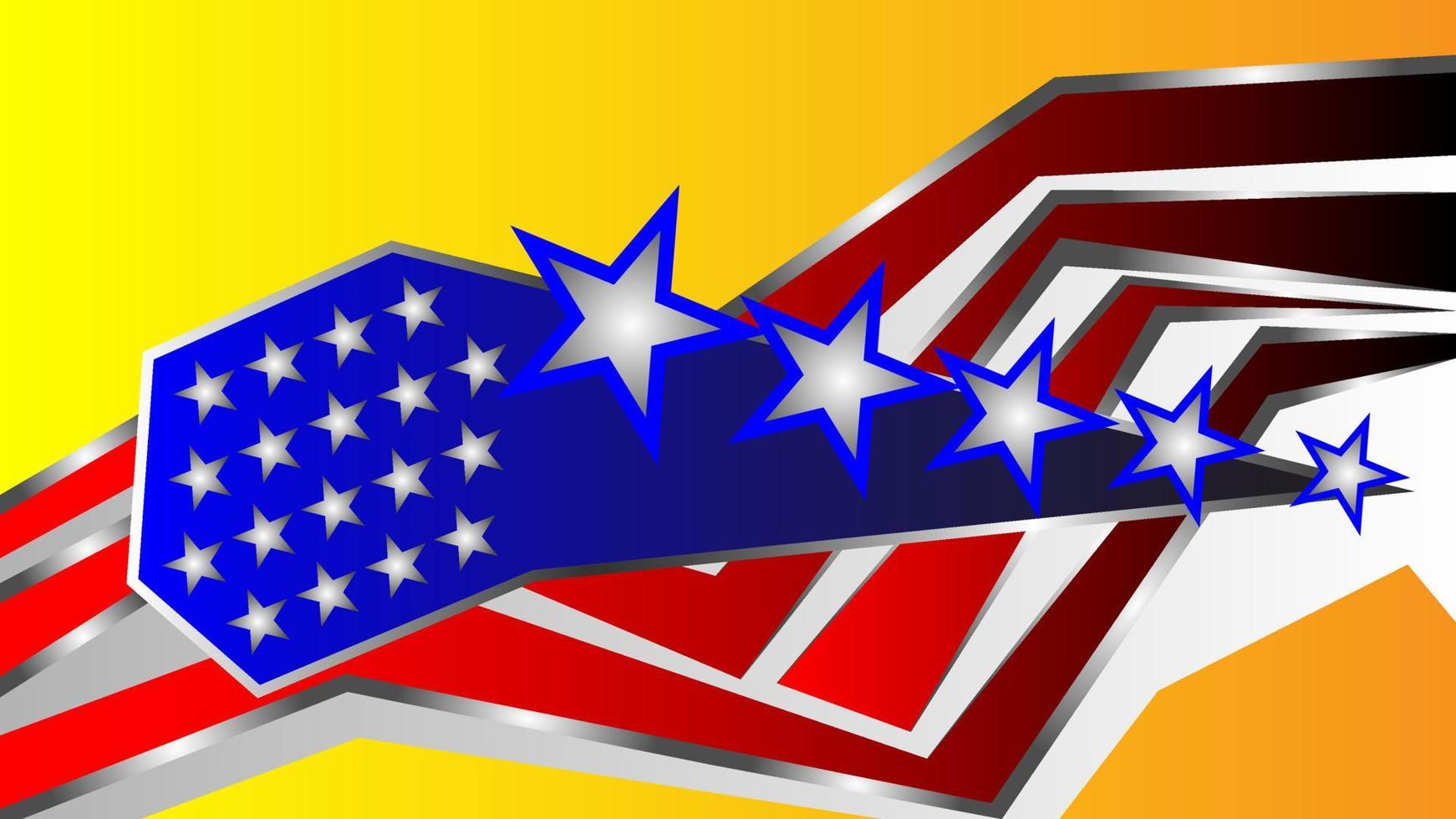 amerikanska flaggan klistermärke ränder för bil lastbil buss van mockup vektor