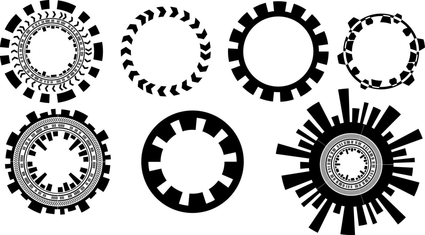 bw Mandalabürstenkreismuster. Schwarz-Weiß-Vorlage für kreatives Design. vektor