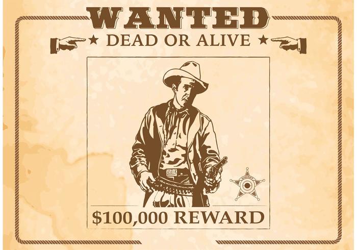 Free Vector Wanted Alte Poster