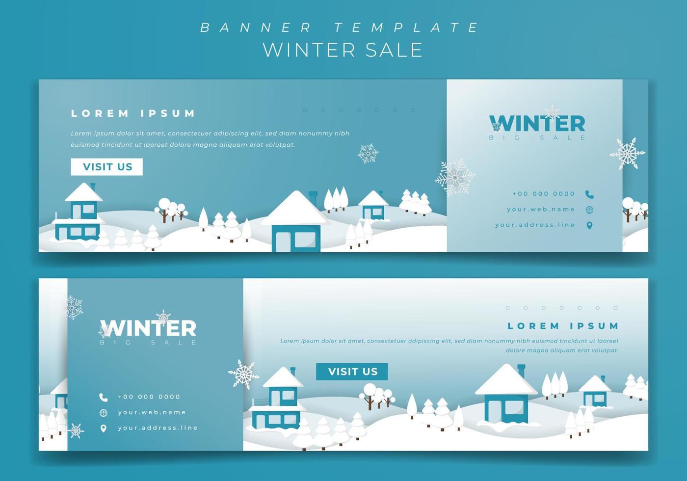 landskap banner med vinter bakgrund för vinter reklam design vektor