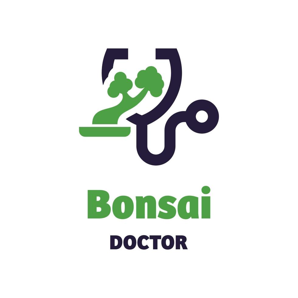 bonsai doktors logotyp vektor