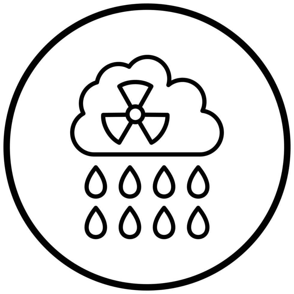 surt regn ikon stil vektor