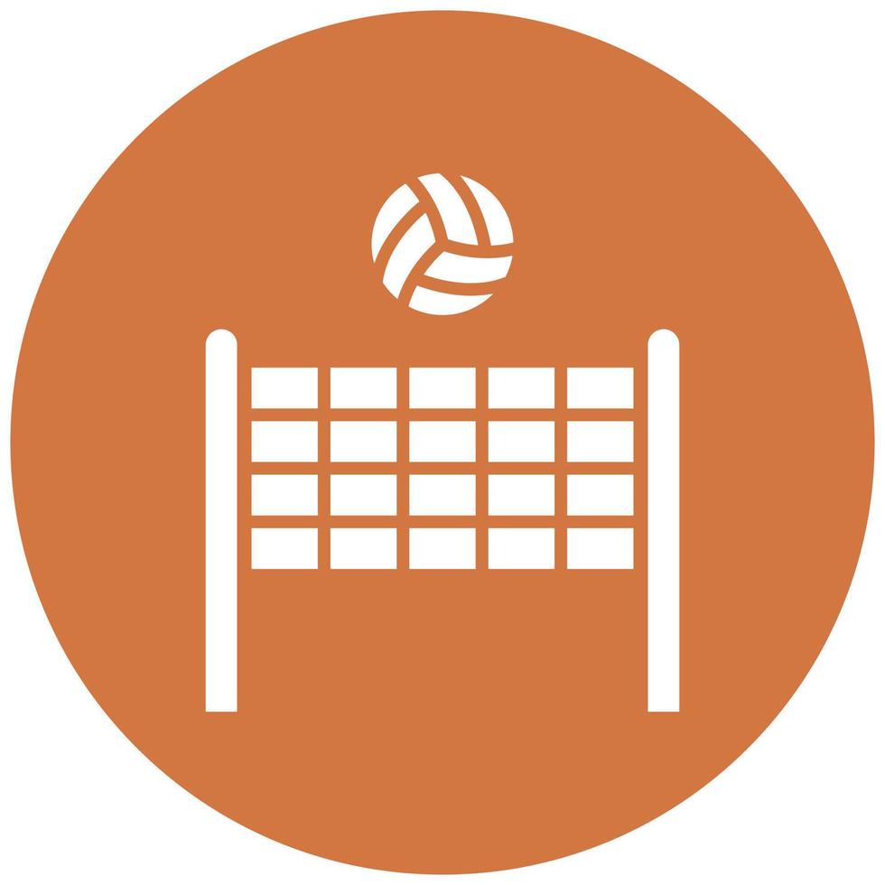 Volleyballnetz-Icon-Stil vektor