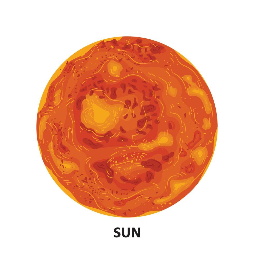 solen platt vektor stjärna tecknad universum rymd zodiaken vetenskap kosmiska