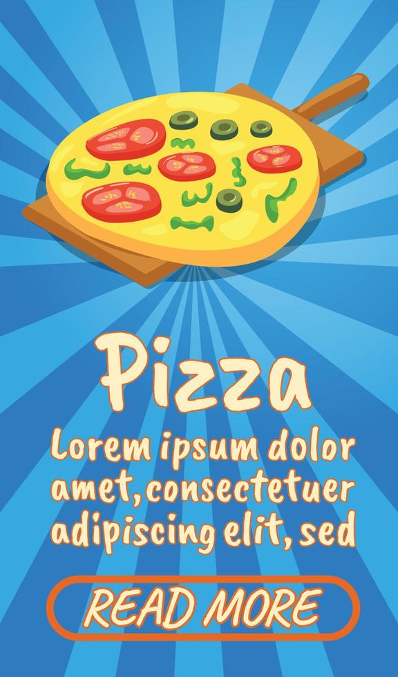 pizza koncept banner, serier isometrisk stil vektor