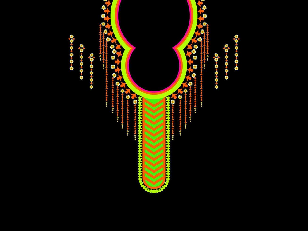 traditionelles ethnisches geometrisches Halskettendesignmuster für moderne Mode vektor