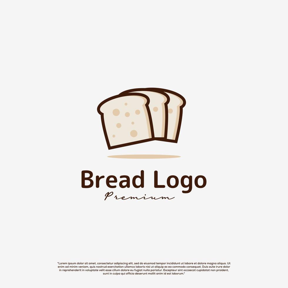 bröd logotyp design vintage, tre bröd logotyp på isolerad bakgrund vektor