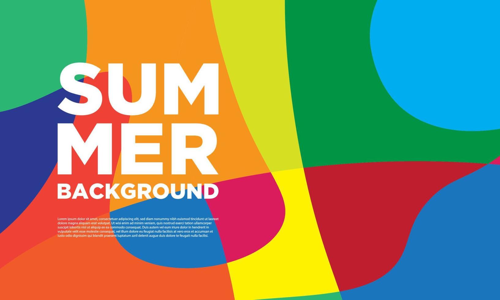 abstrakte bunte Flüssigkeit und kurviger geometrischer Sommerhintergrund für Banner. vektor