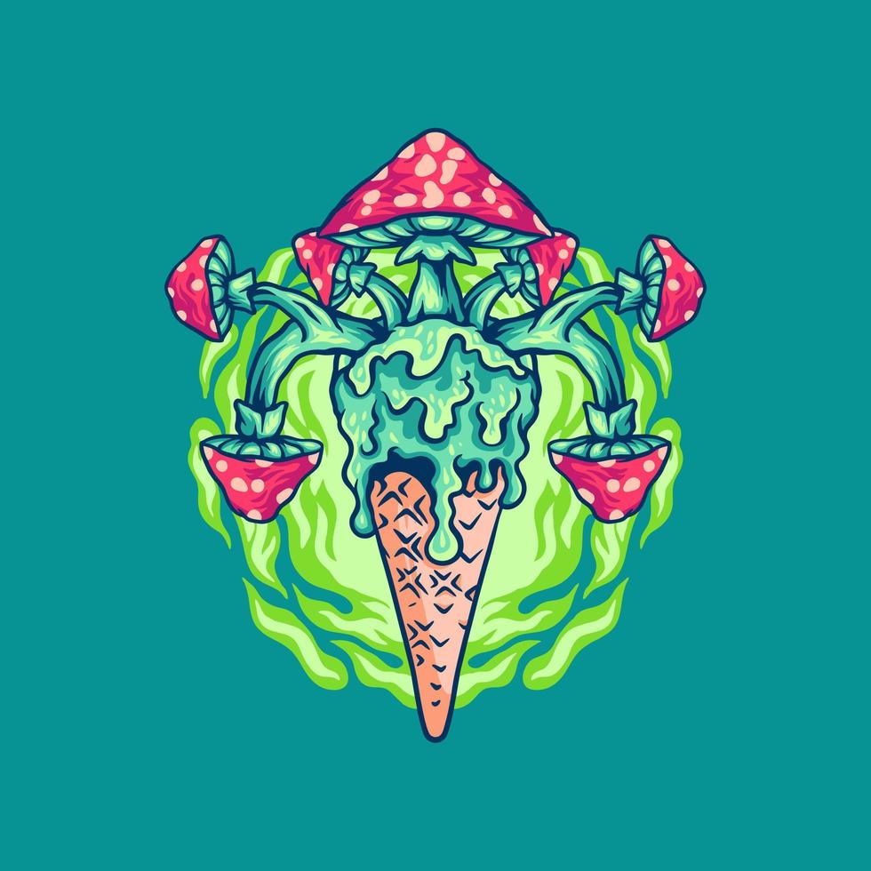 Pilz-Eis-Illustration vektor