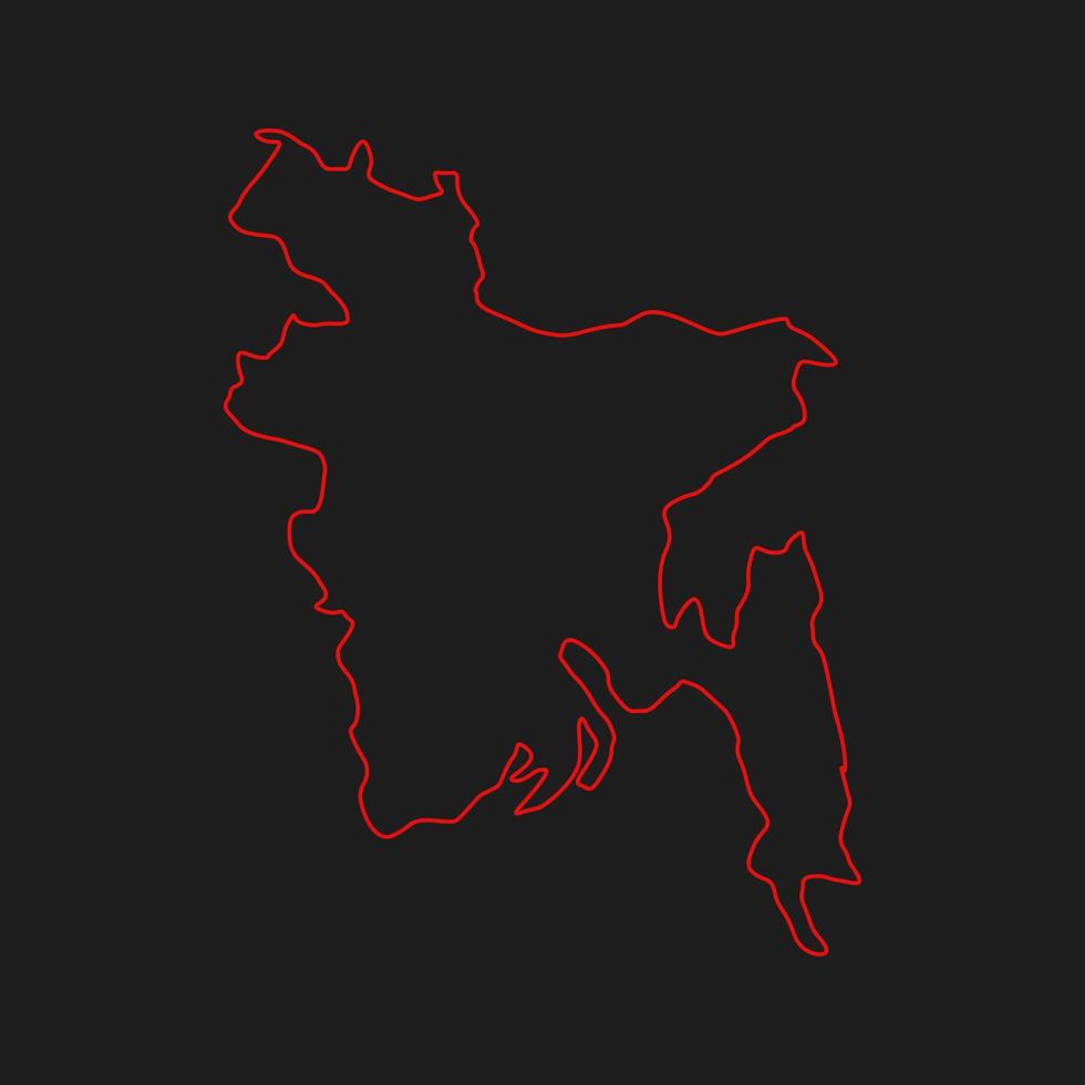 bangladesh karta på vit bakgrund vektor