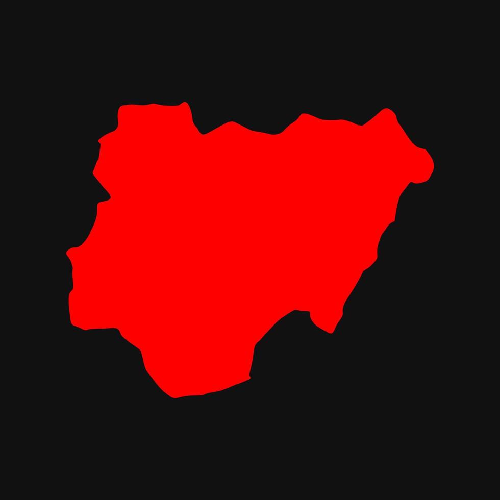 nigeria karta på vit bakgrund vektor