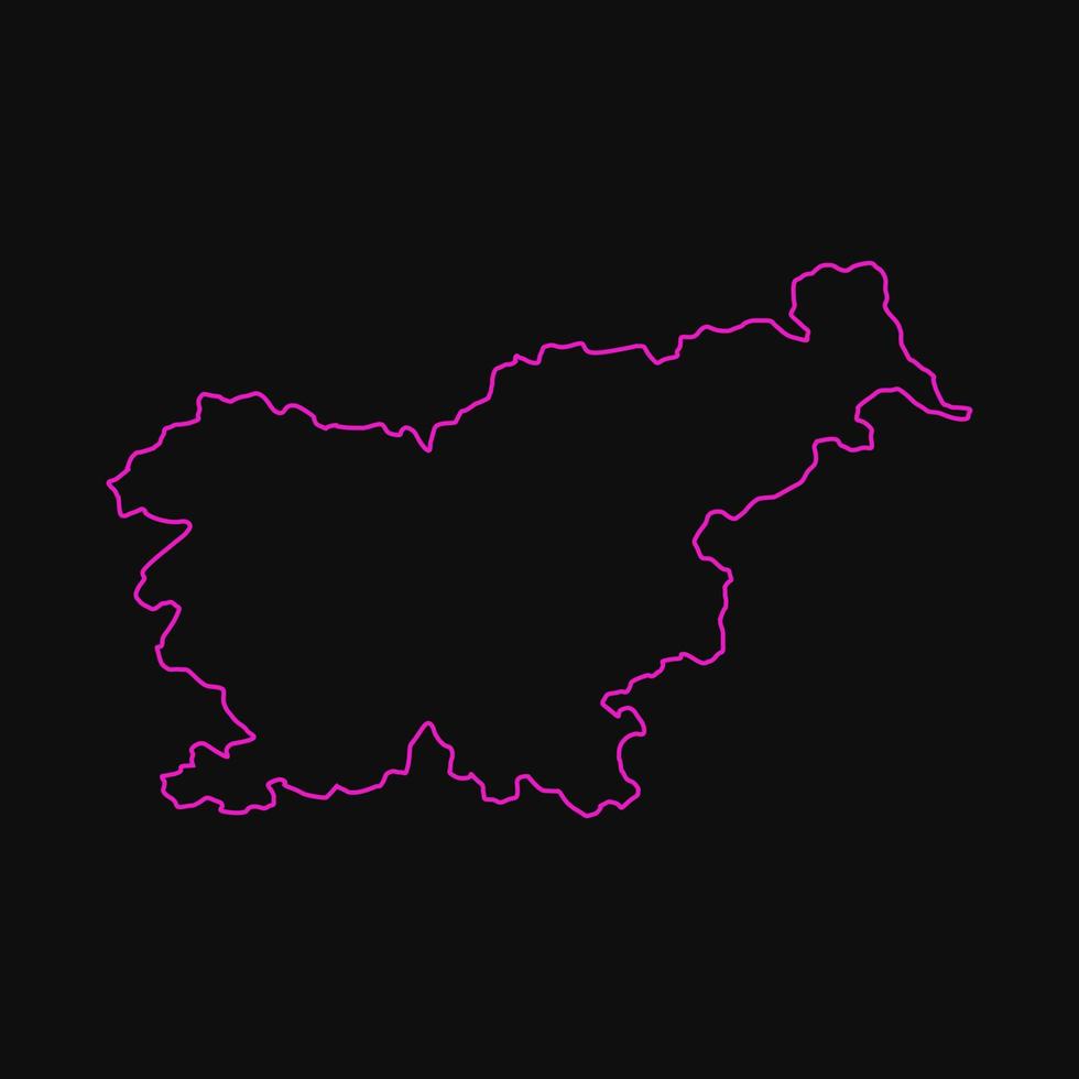Slowenien-Karte auf weißem Hintergrund vektor