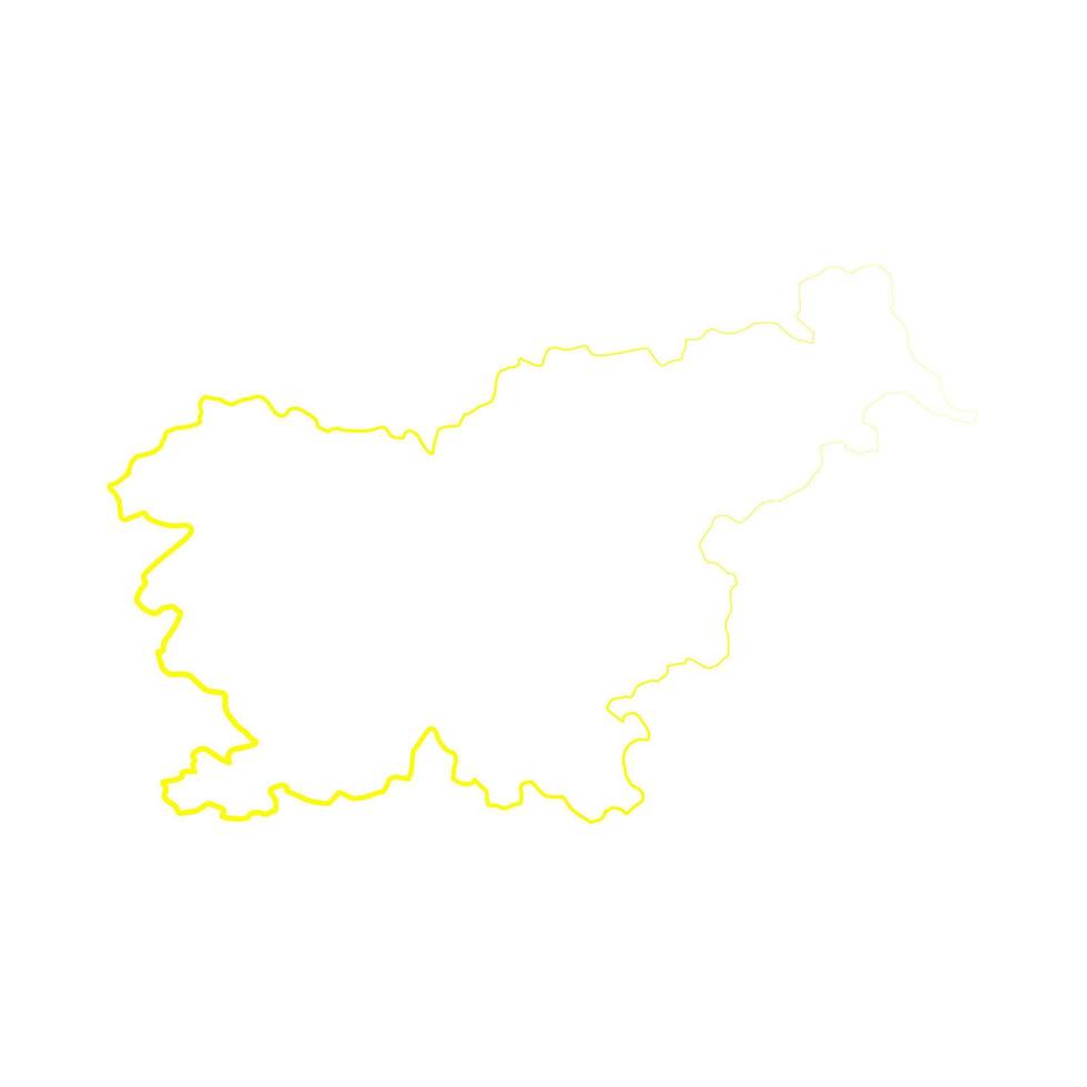 slovenien karta på vit bakgrund vektor