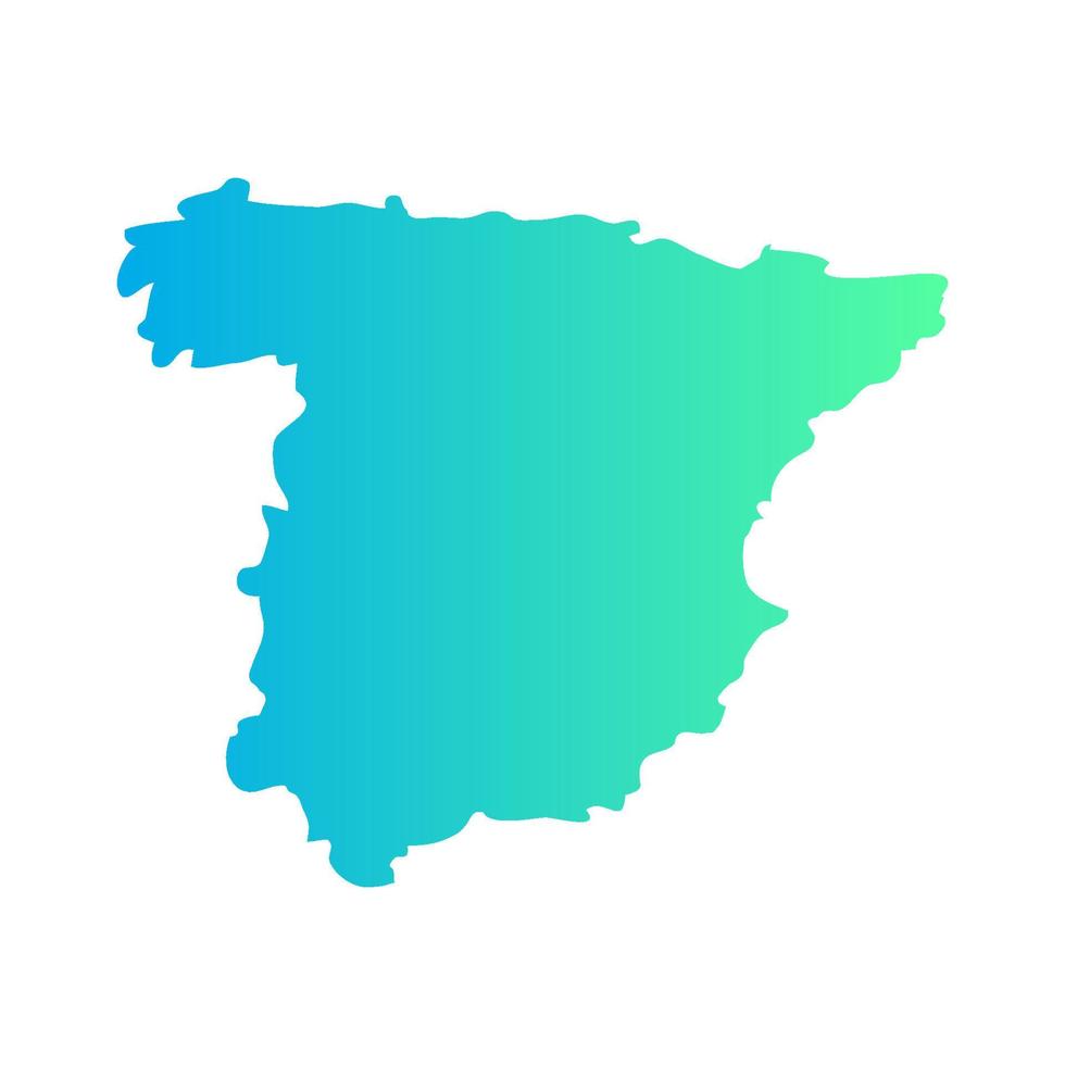 spanien karta på vit bakgrund vektor