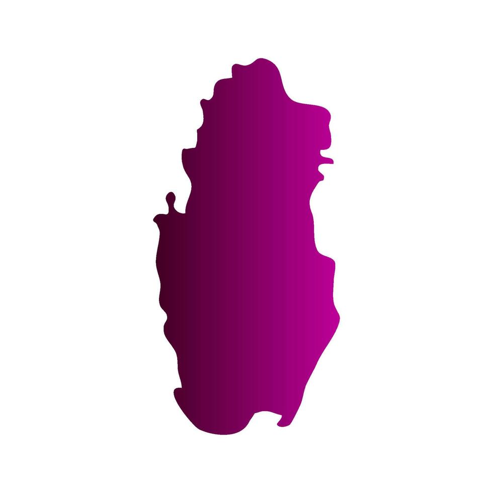 Katar-Karte auf weißem Hintergrund vektor