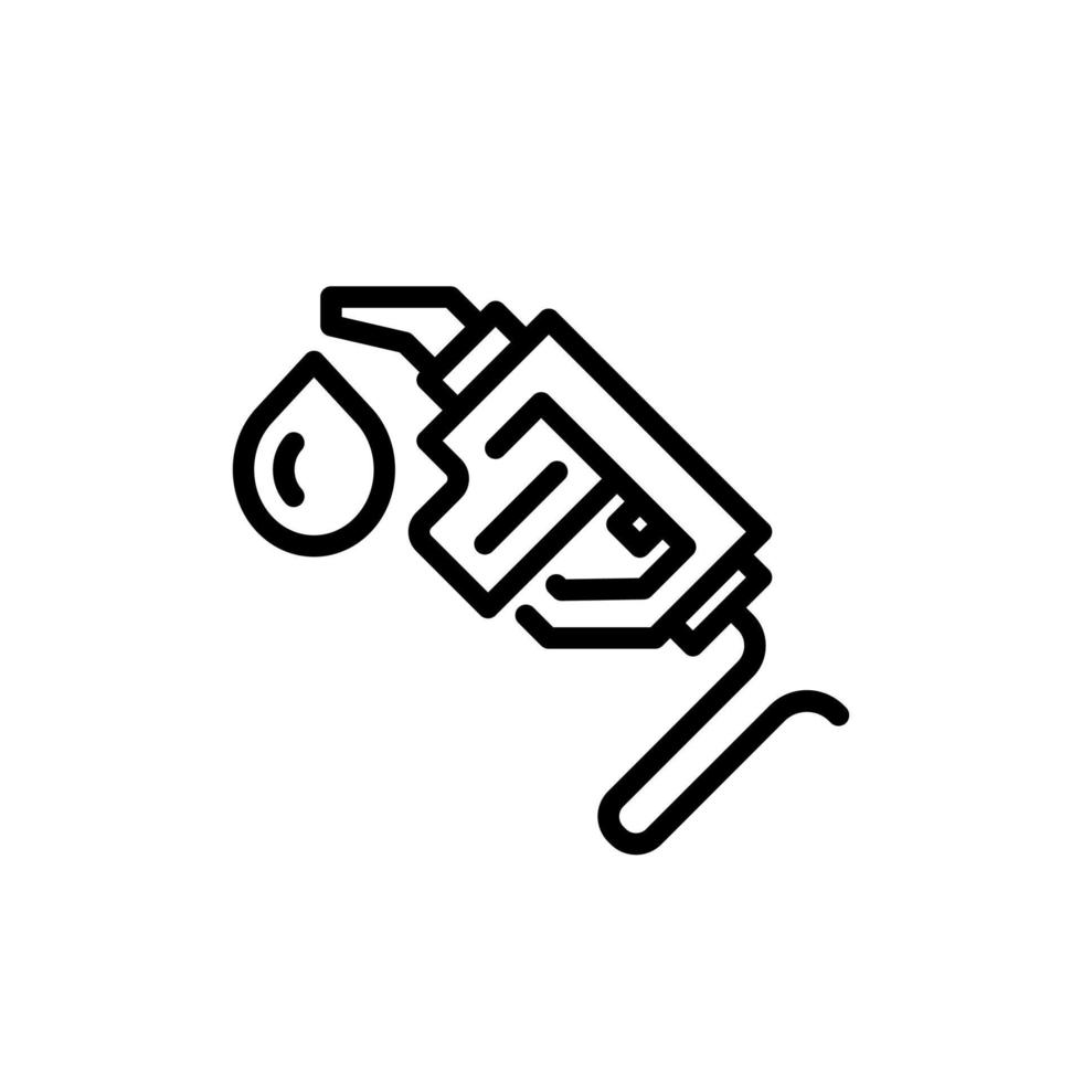 gas bränsle fylld linje ikon. linjär stil tecken för mobil koncept och webbdesign. kontur vektor ikon. symbol, logotyp illustration. vektorgrafik