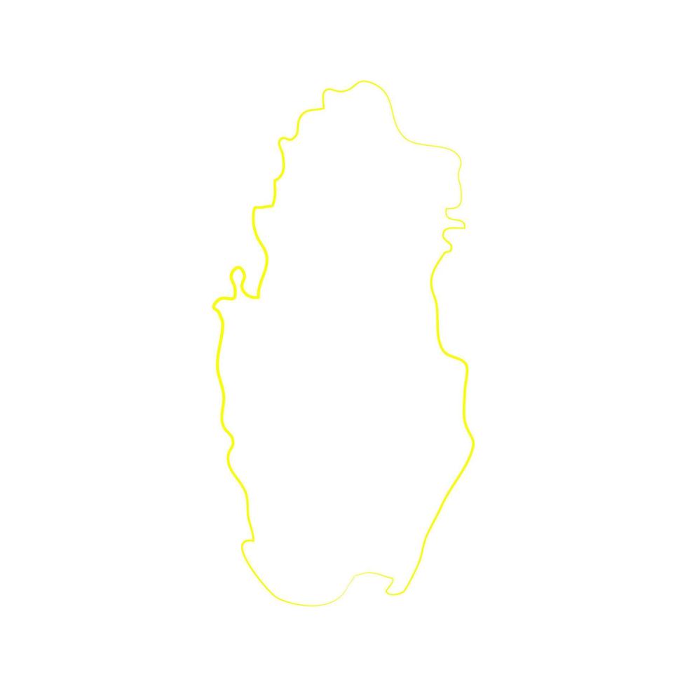 qatar karta på vit bakgrund vektor