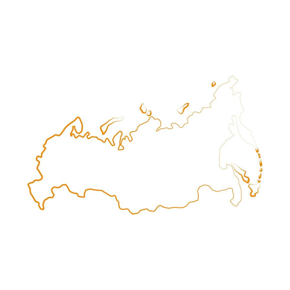 Russland-Karte auf weißem Hintergrund vektor