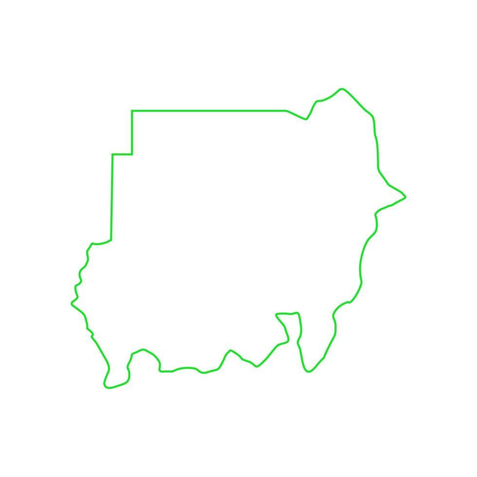 Sudan-Karte auf weißem Hintergrund vektor