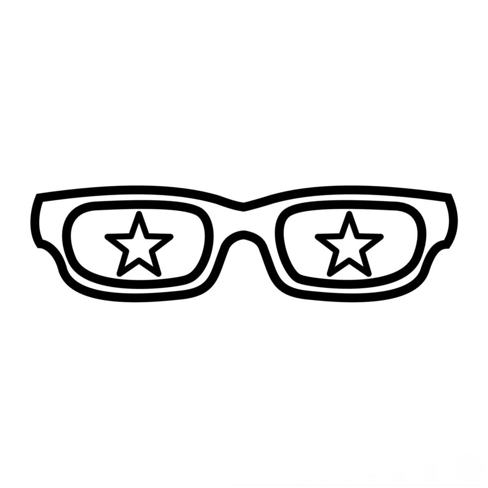 Sternbrille Symbollinie style.eps vektor