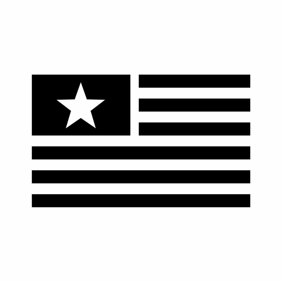 USA-Flaggensymbol im Schwarz-Weiß-Stil vektor
