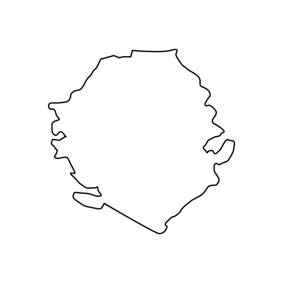 sierra leone karta på vit bakgrund vektor