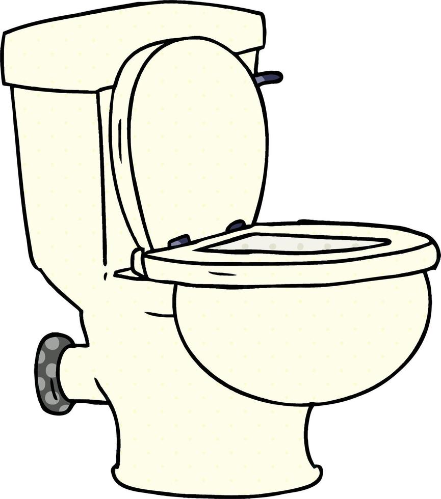 tecknad doodle av ett badrum toalett vektor