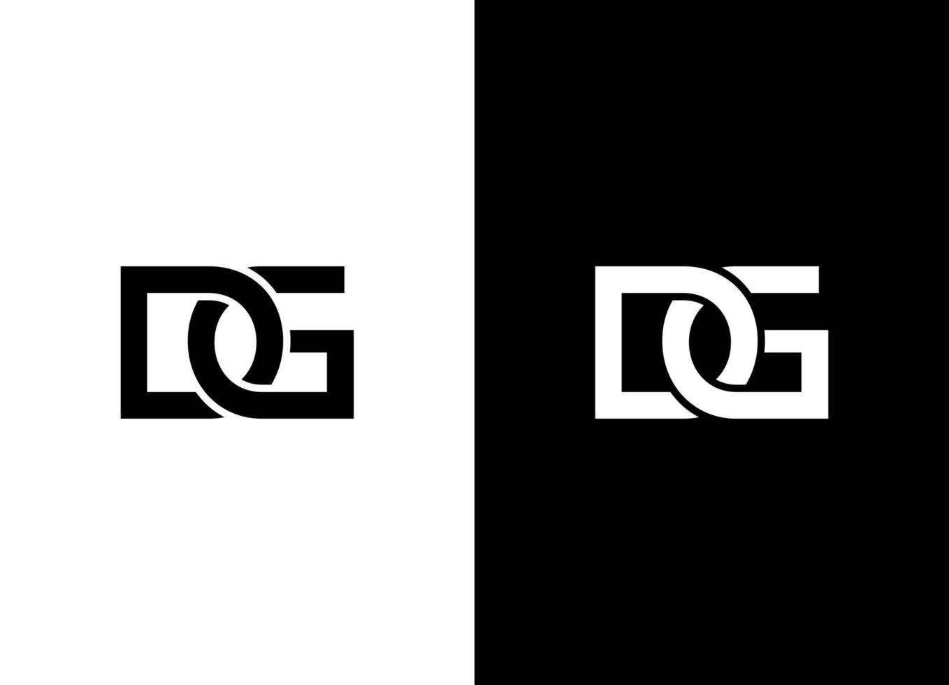 gd eller dg logo design gratis vektor mall