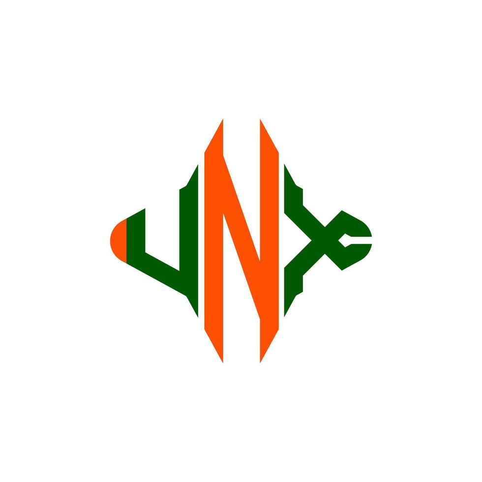 unx letter logotyp kreativ design med vektorgrafik vektor