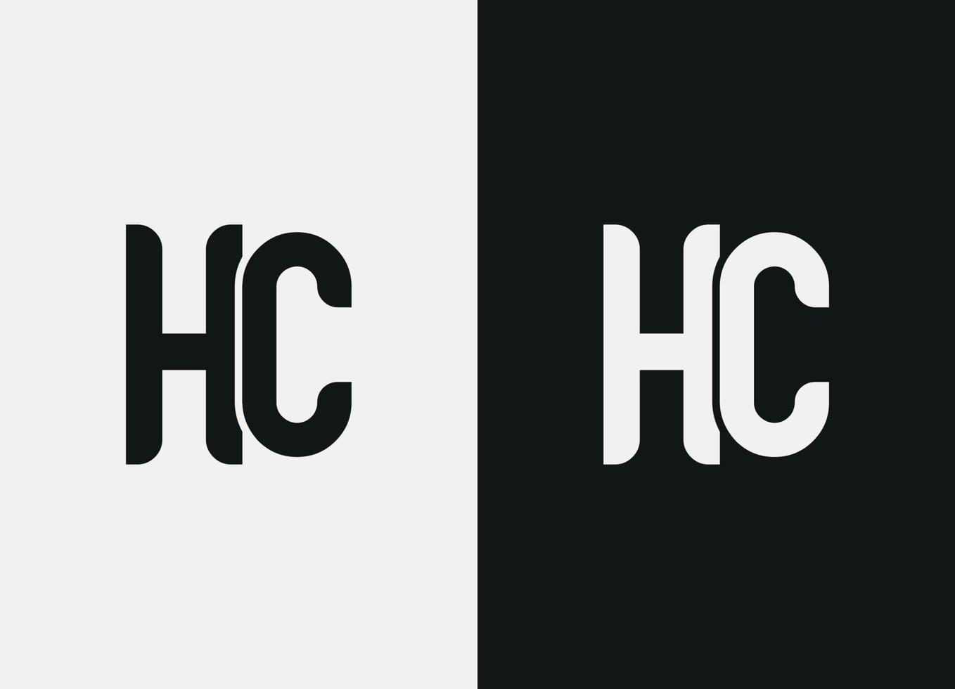 Buchstabe hc Logo Design kostenlose Vektordatei vektor