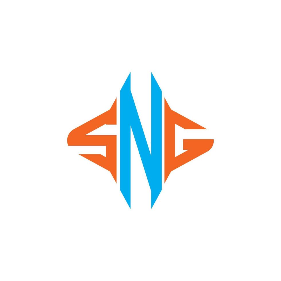 sng brev logotyp kreativ design med vektorgrafik vektor