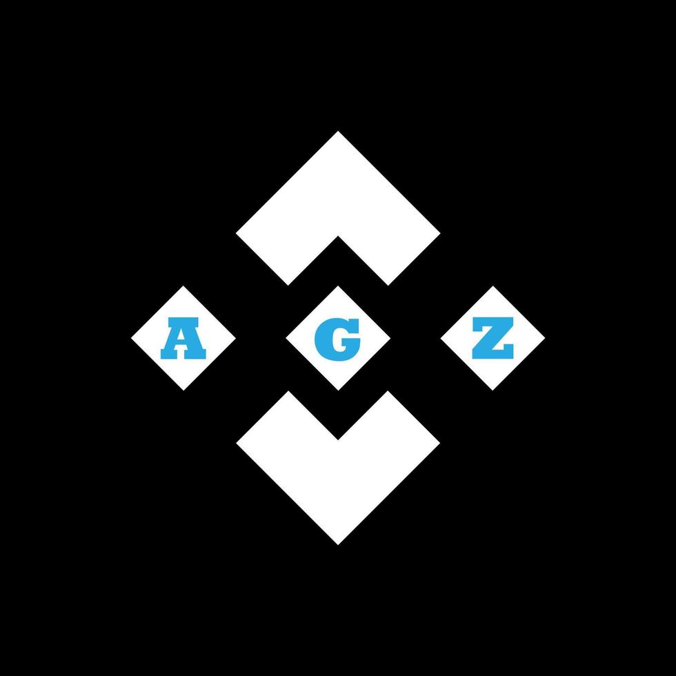 agz brev logotyp abstrakt kreativ design. agz unik design vektor