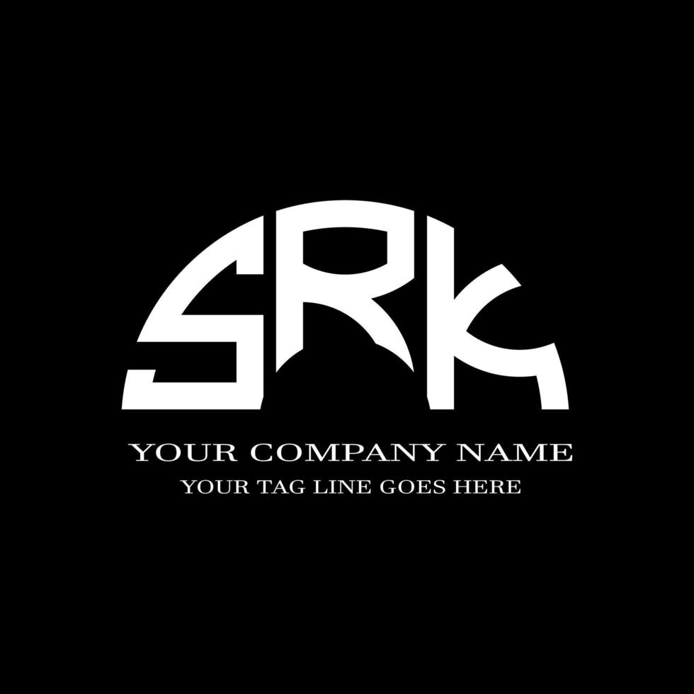 kreatives design des srk-buchstabenlogos mit vektorgrafik vektor