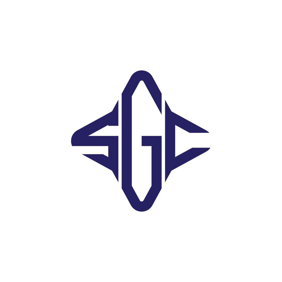 sgc letter logotyp kreativ design med vektorgrafik vektor