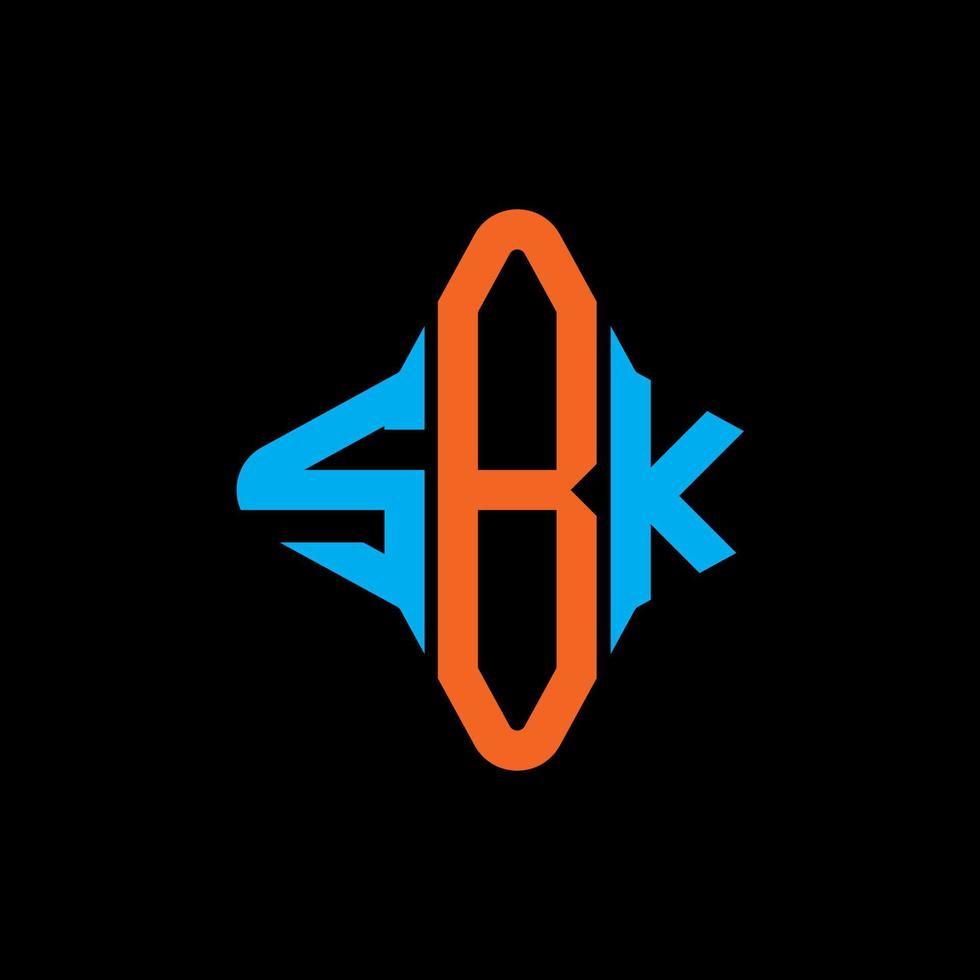 sbk brev logotyp kreativ design med vektorgrafik vektor