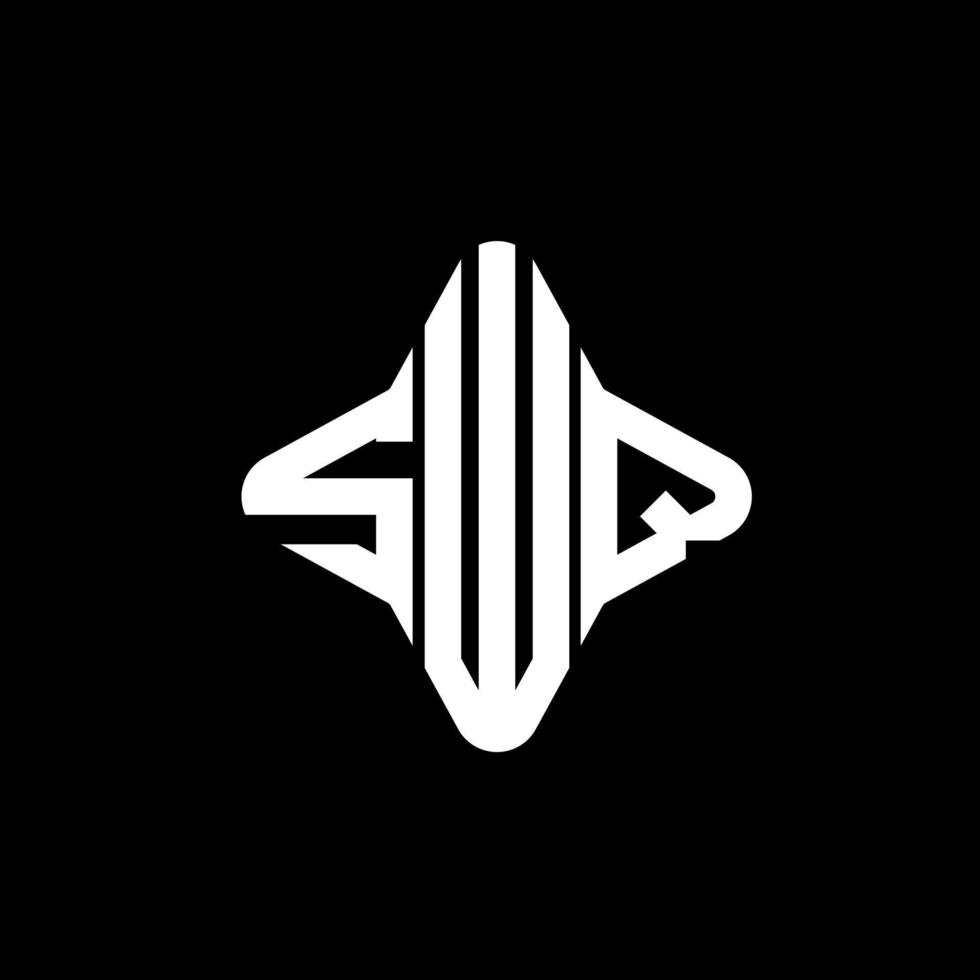 swq brev logotyp kreativ design med vektorgrafik vektor